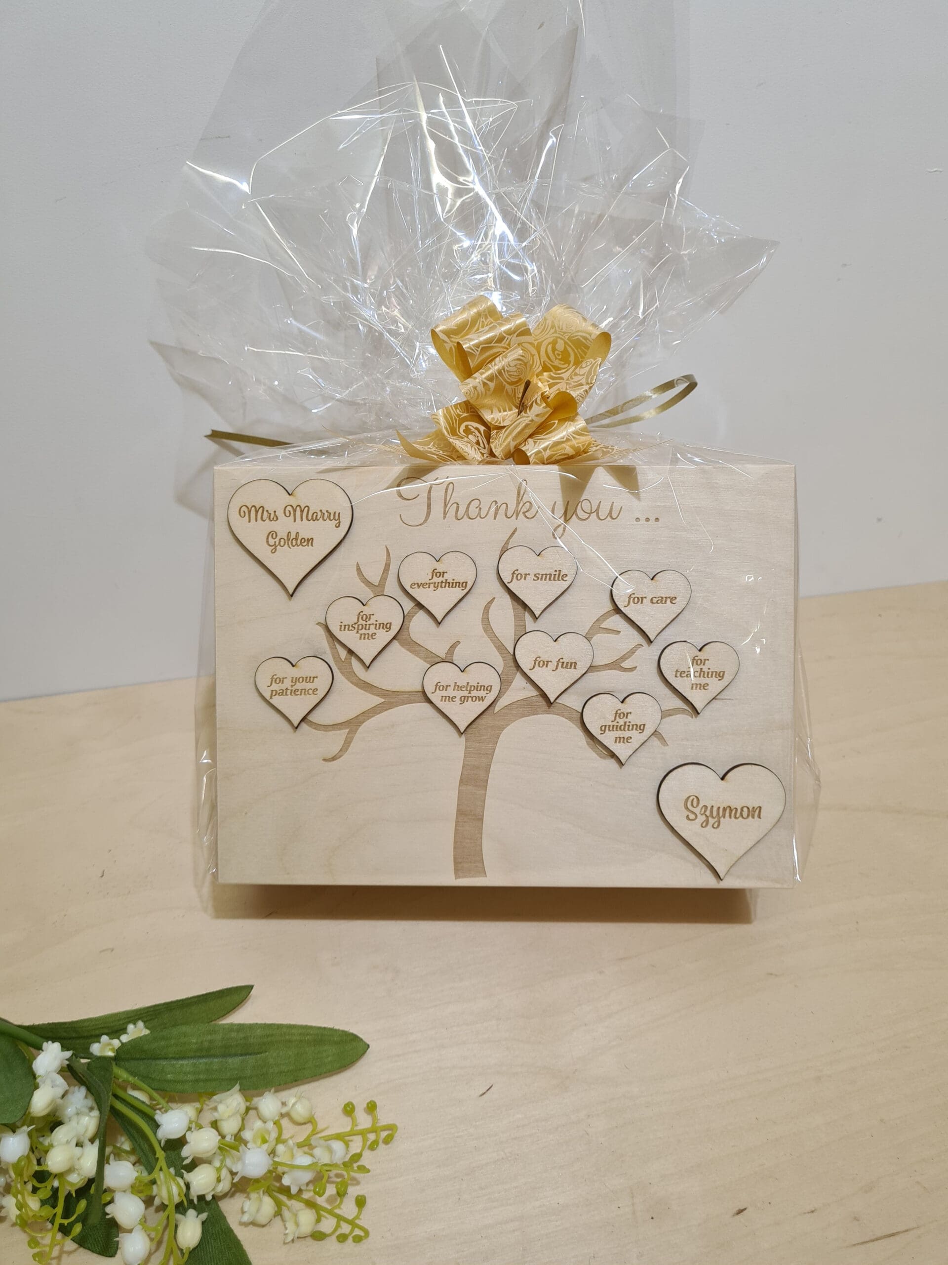 SZKATUŁKA DREWNIANA Z GRAWEREM PREZENT DLA NAUCZYCIELA