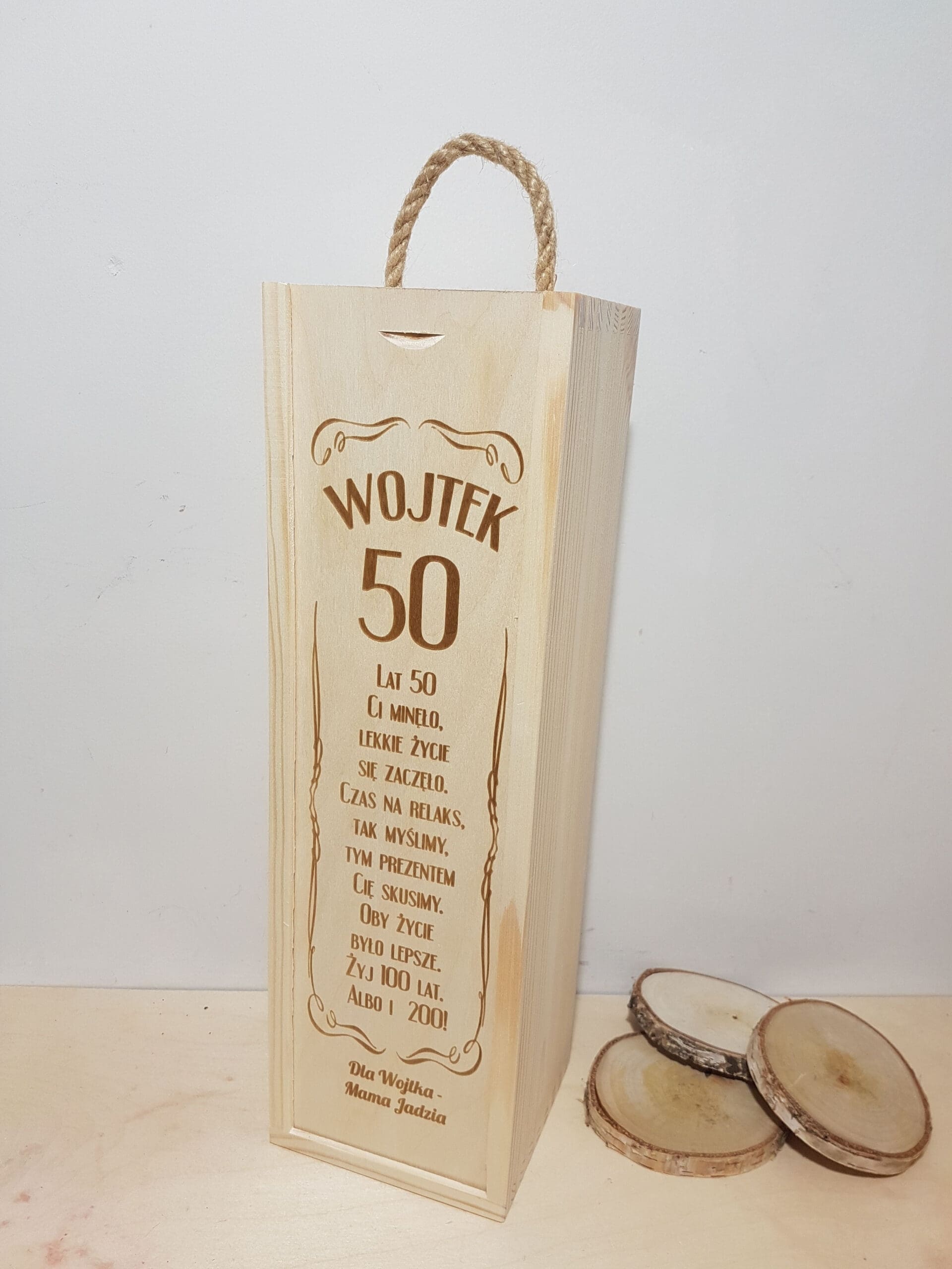 PERSONALIZOWANA SKRZYNKA NA ALKOHOL "LEKKIE ŻYCIE SIĘ ZACZEŁO"