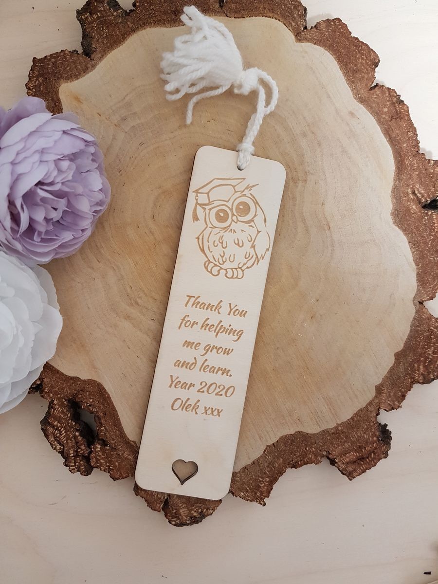 ZAKŁADKA DO KSIĄŻKI Z GRAWEREM dla nauczyciela