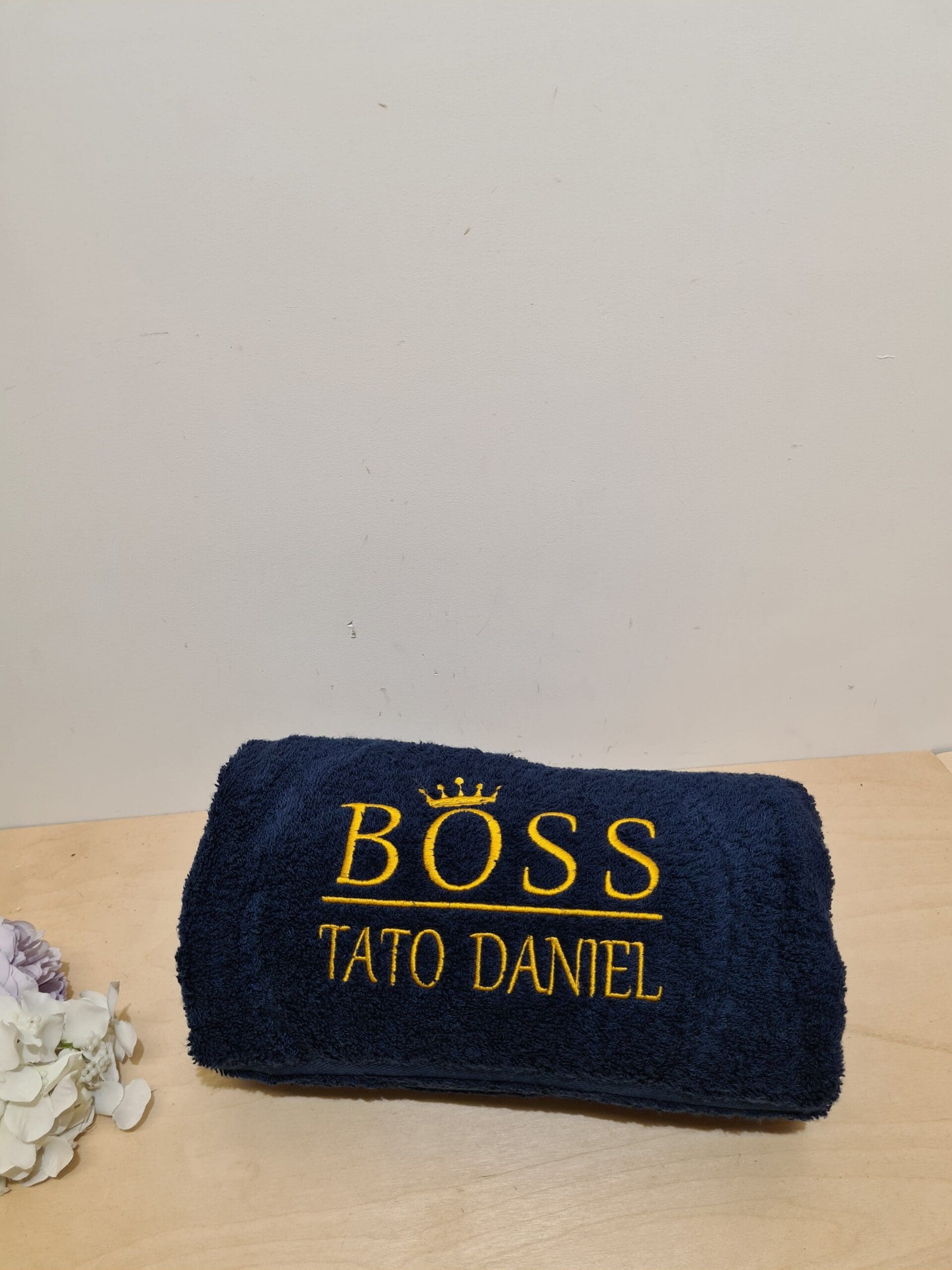 Ręcznik z haftem "BOSS TATA"