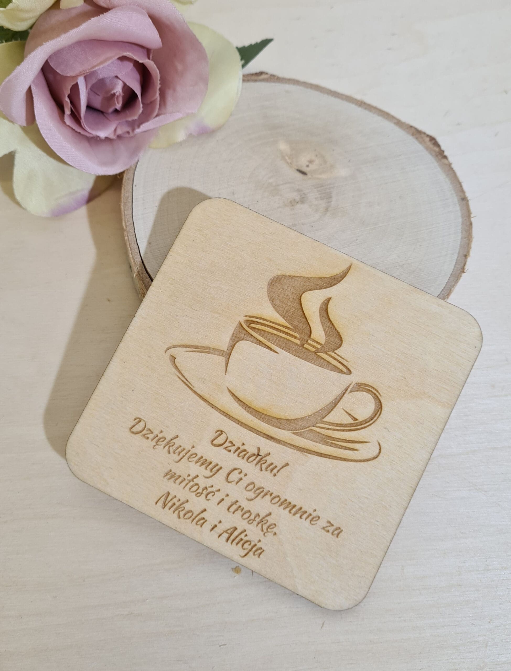 PODKŁADKA POD KUBEK DLA BABCI I DZIADKA