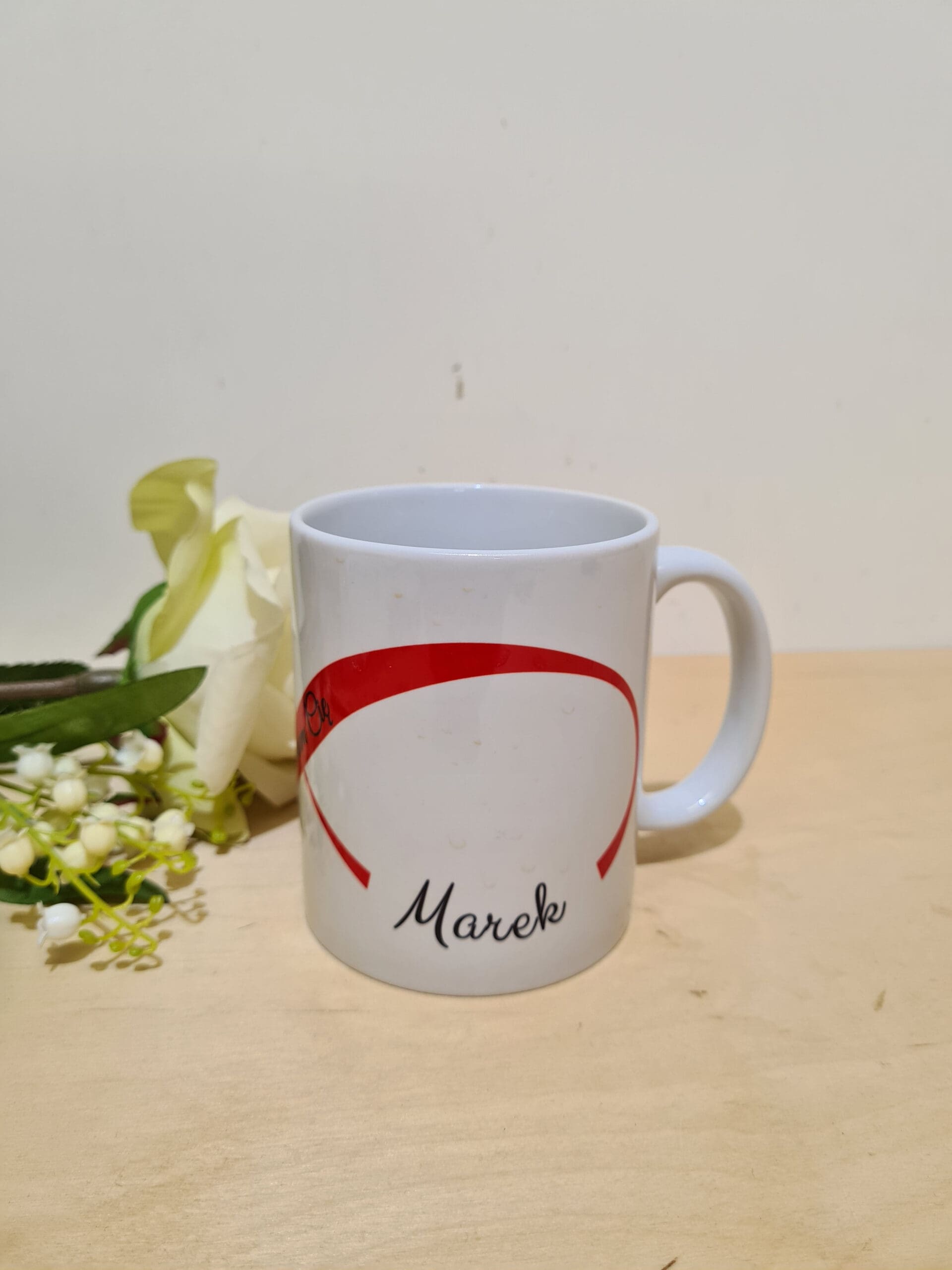 KUBEK Z imionami i znakiem nieskończoności