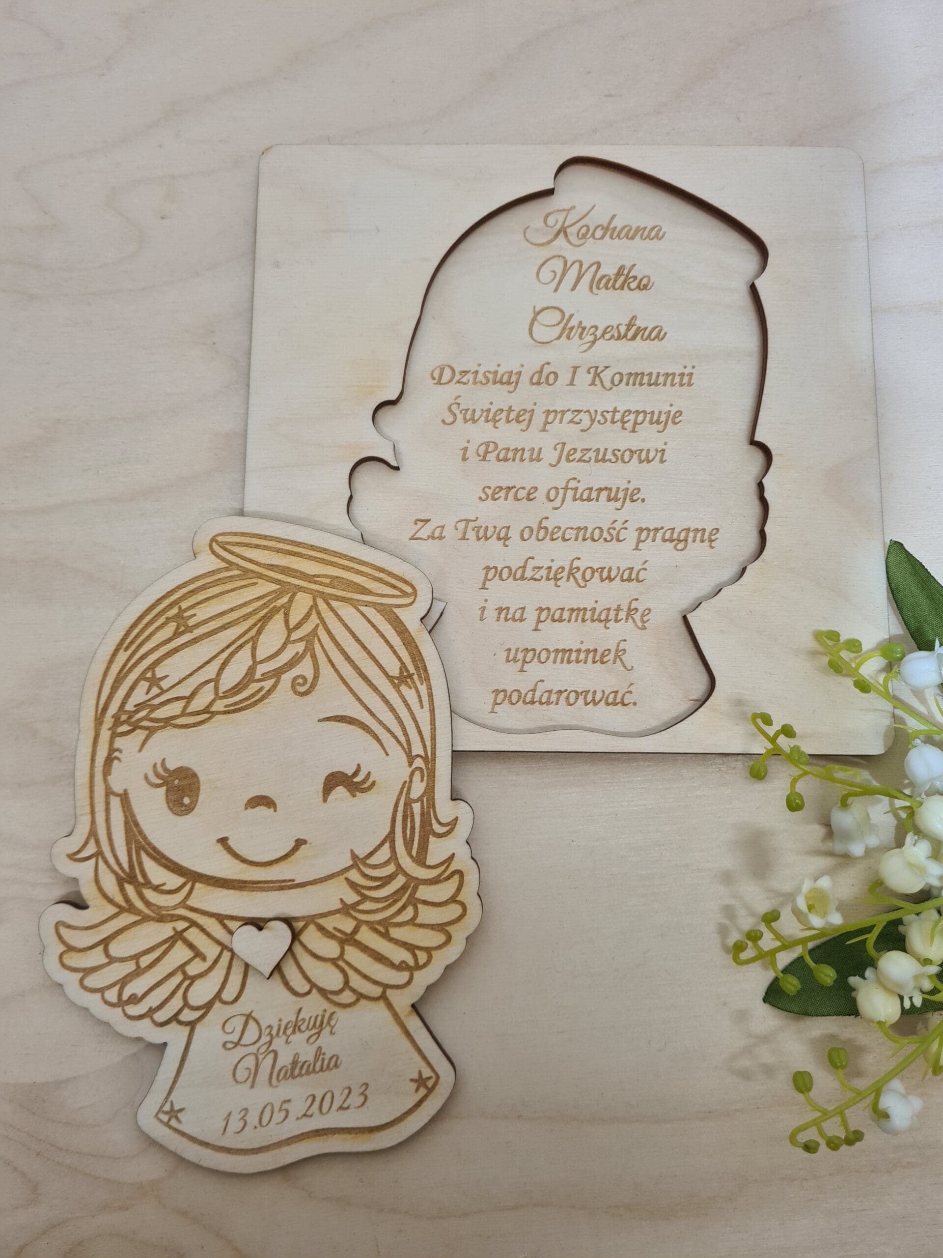 PODZIĘKOWANIE KOMUNIJNE DLA CHRZESTNYCH ANIOŁEK