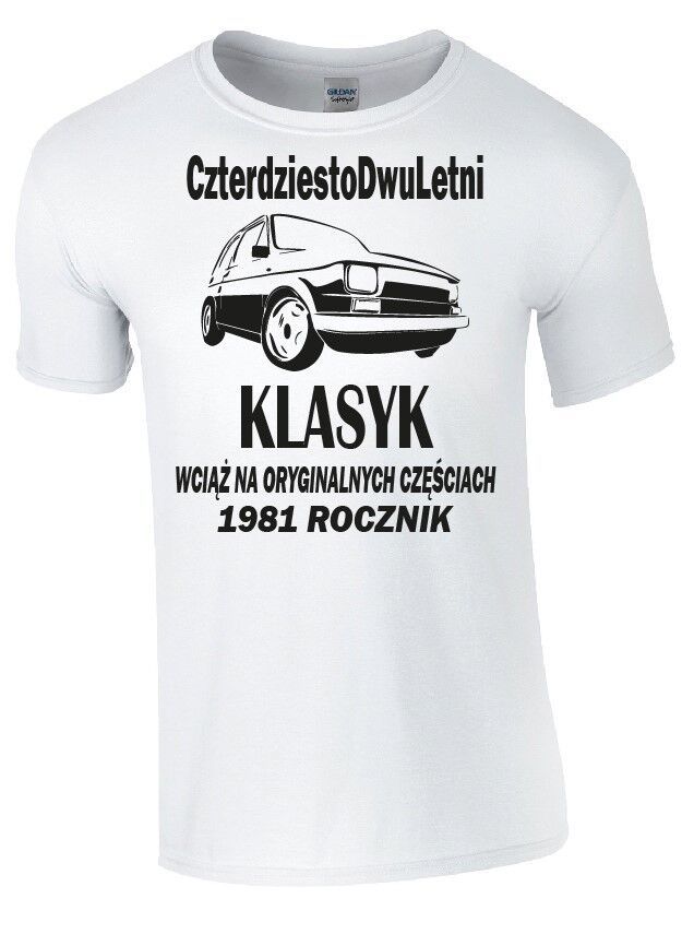 Koszulka męska z nadrukiem na urodziny - KLASYK