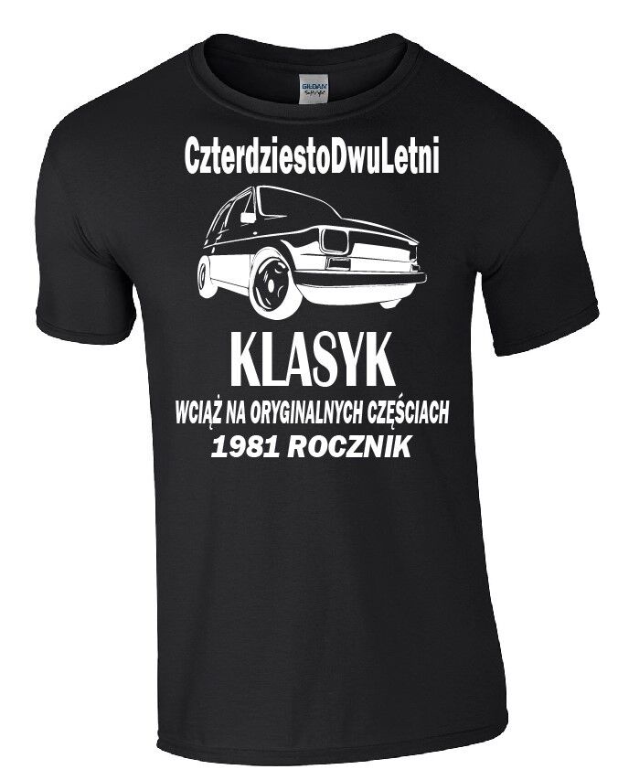 Koszulka męska z nadrukiem na urodziny - KLASYK