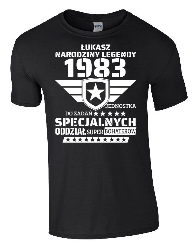 Koszulka męska z nadrukiem na urodziny - NARODZINY LEGENDY