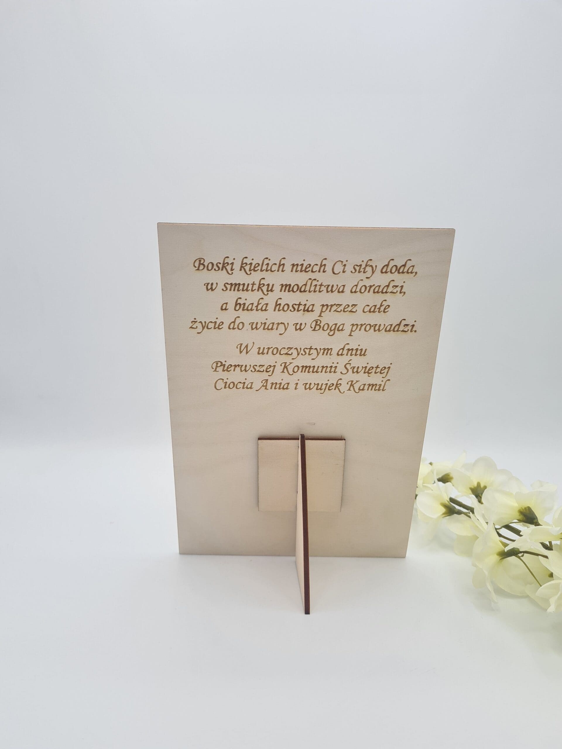 Pamiątka Pierwszej Komunii Świętej dedykacja