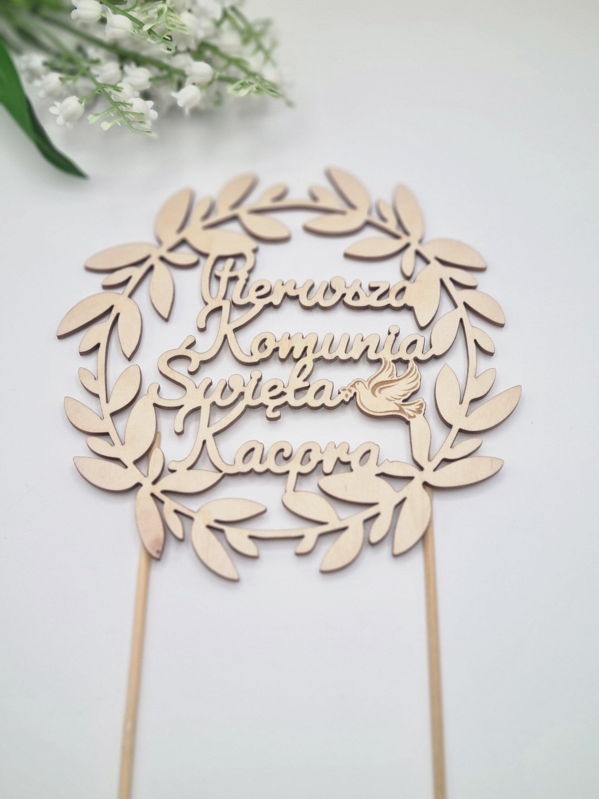 Topper komunijny z imieniem