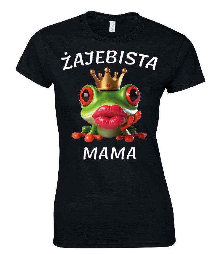 koszulka zajebista mama czarna