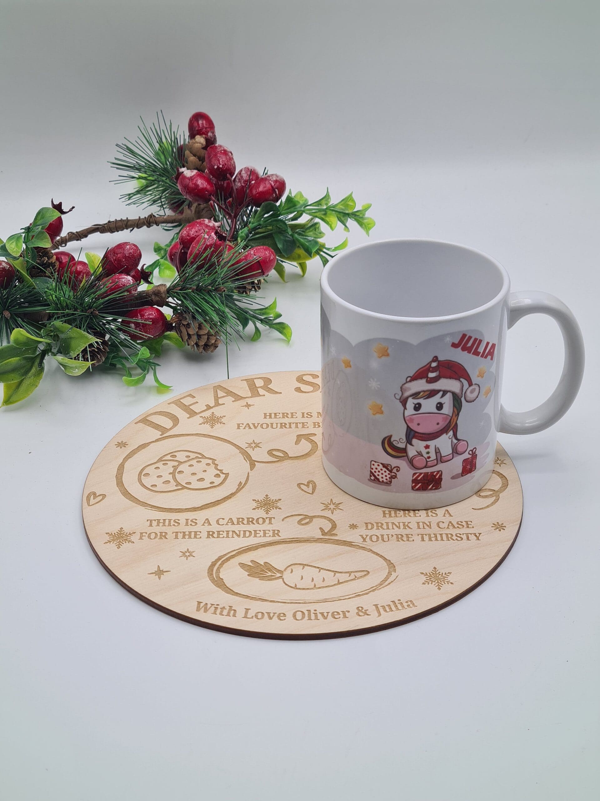 Deska na przysmaki dla Mikołaja i Renifera