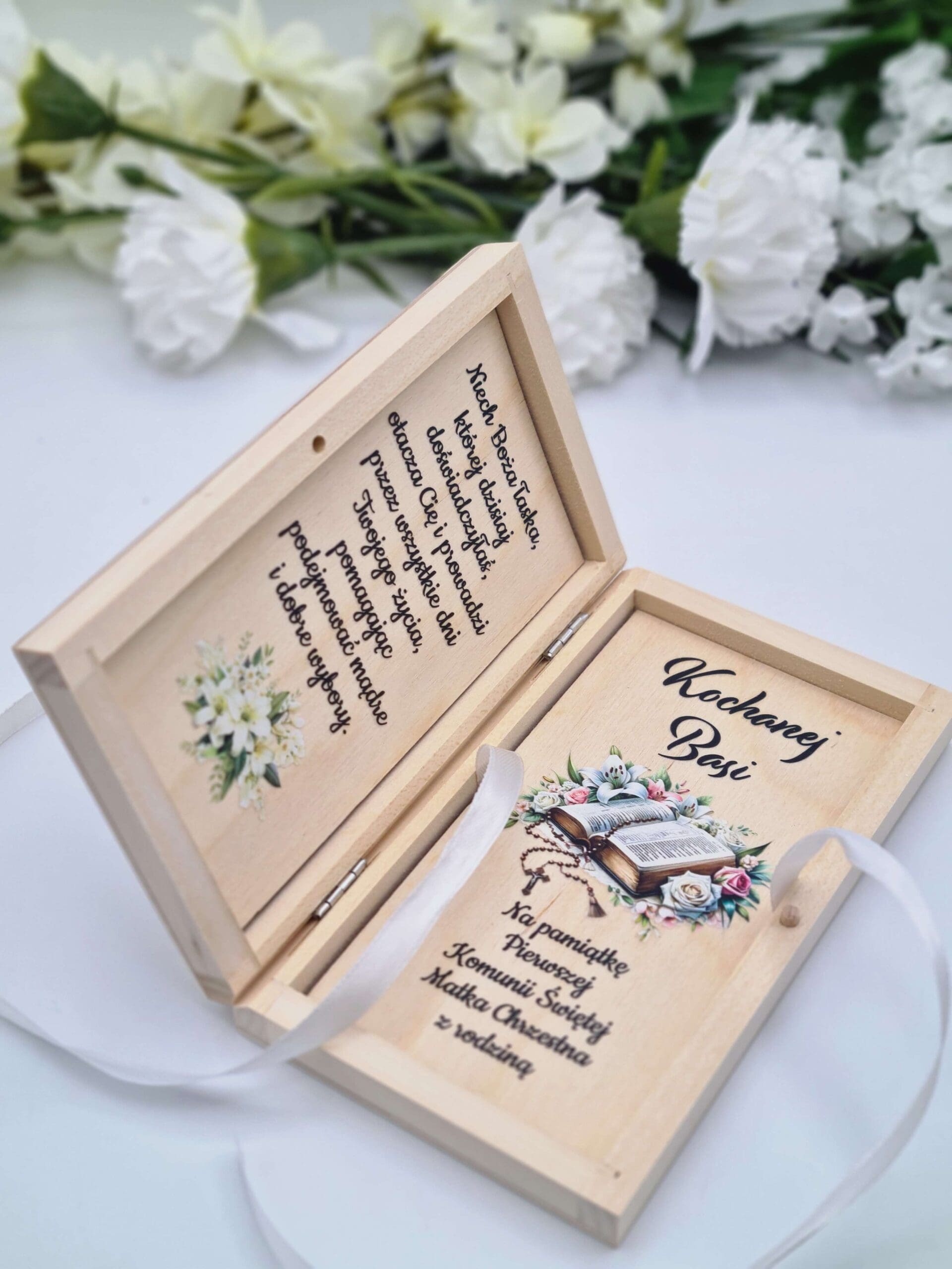 Pudełko na pieniądze Komunia personalizowane