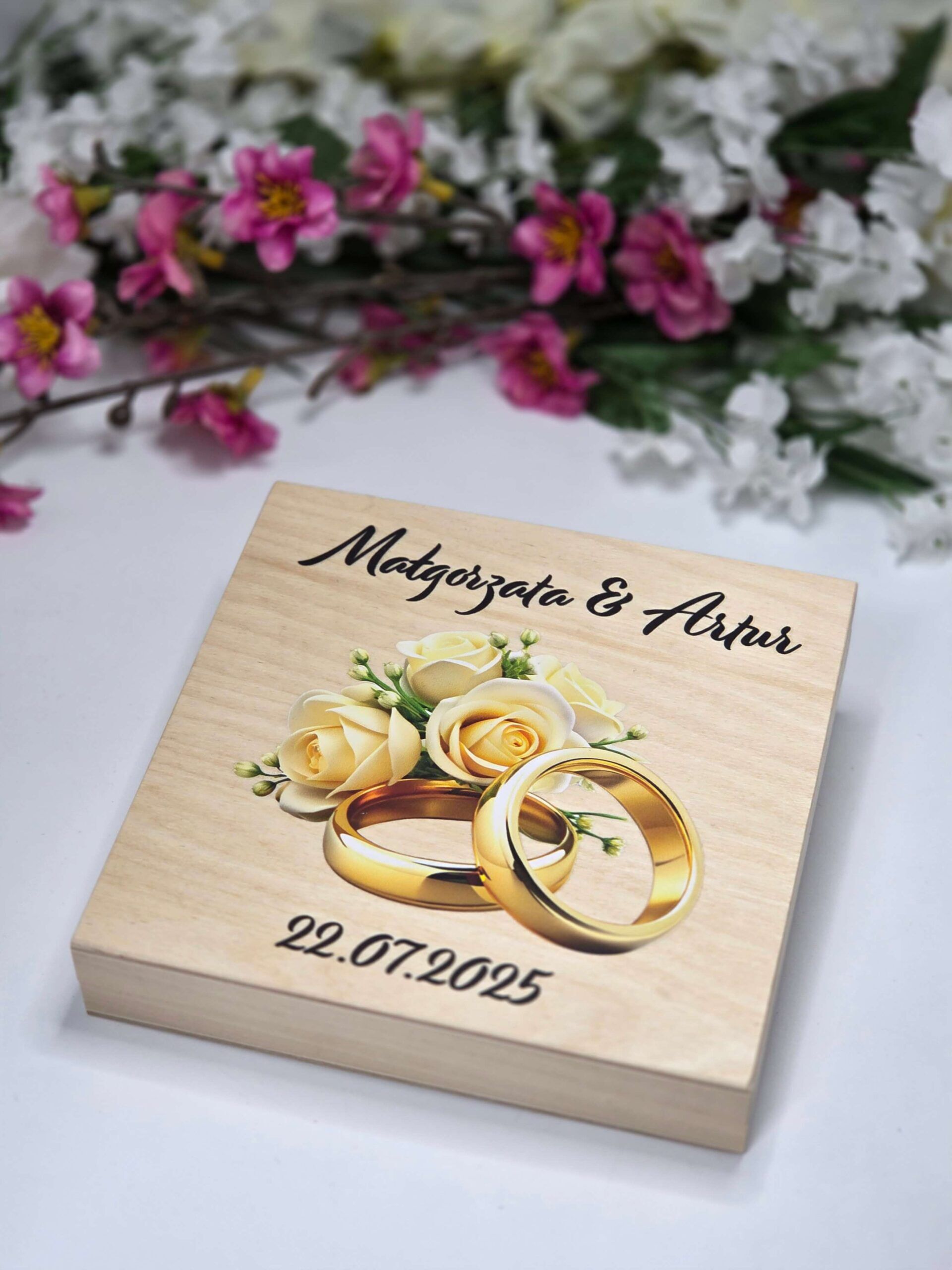 pudelko slubne na pieniadze obraczki prezent ślubny